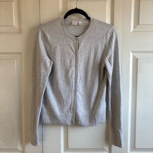 Gap Crewneck Grey Cardigan Button Cotton M Academia Career Office Teacher Soft